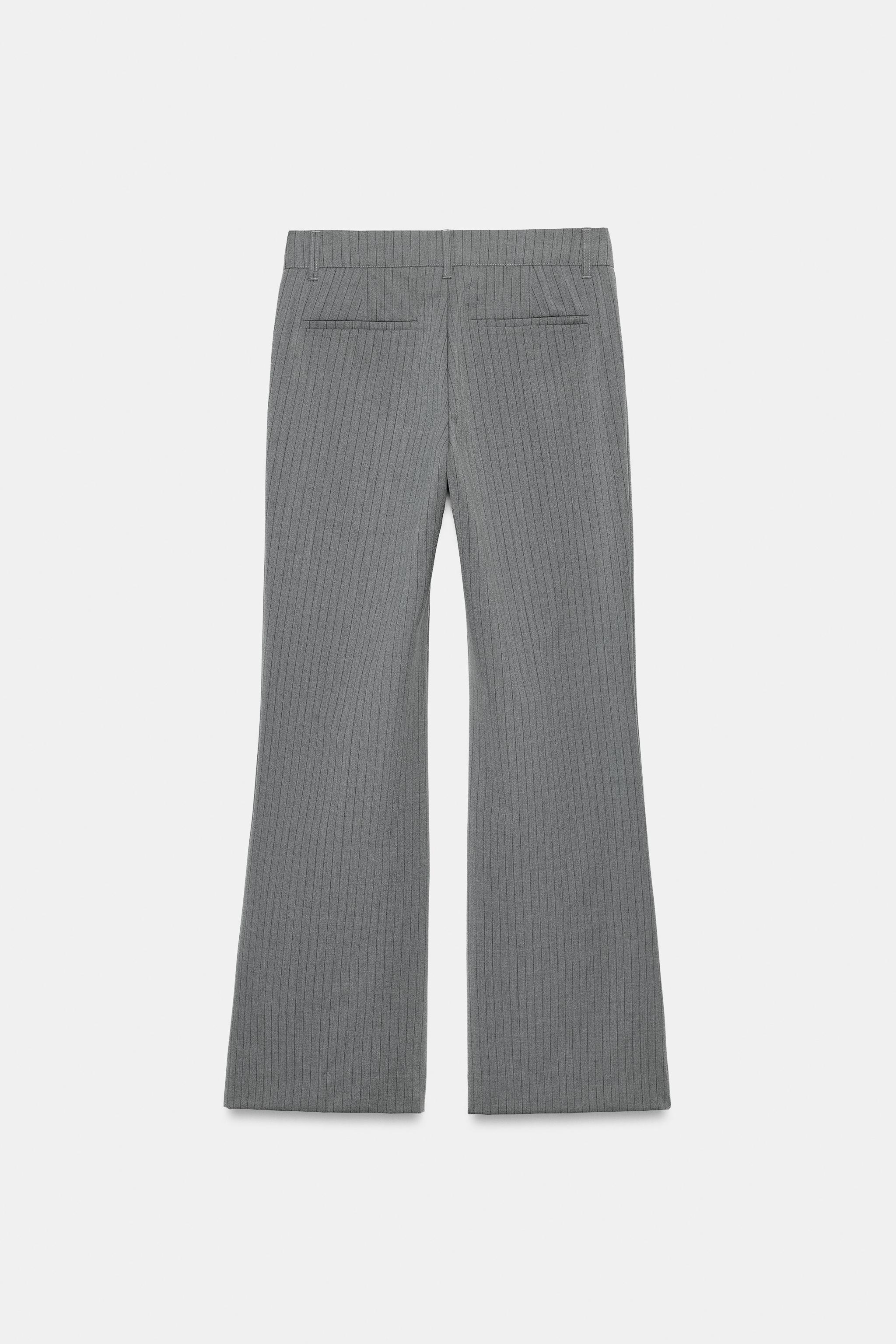 PANTALON À RAYURES TAILLE BASSE